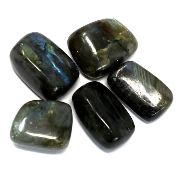Premium Tumble Stones - Labradorite. Example stone only, not the complete kit. Your selection may differ.