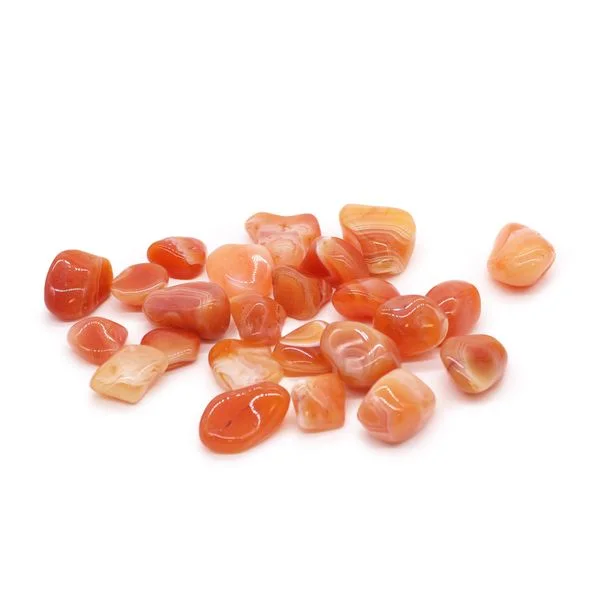 L Tumble Stone - Carnelian. Example stone only, not the complete kit. Your selection may differ.